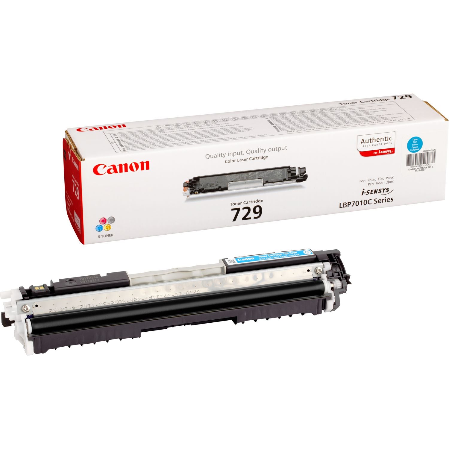 Canon CRG-729 (4369B002) Cyan Toner – Original – 1'000 Seiten – für Canon i-SENSYS LBP7010C