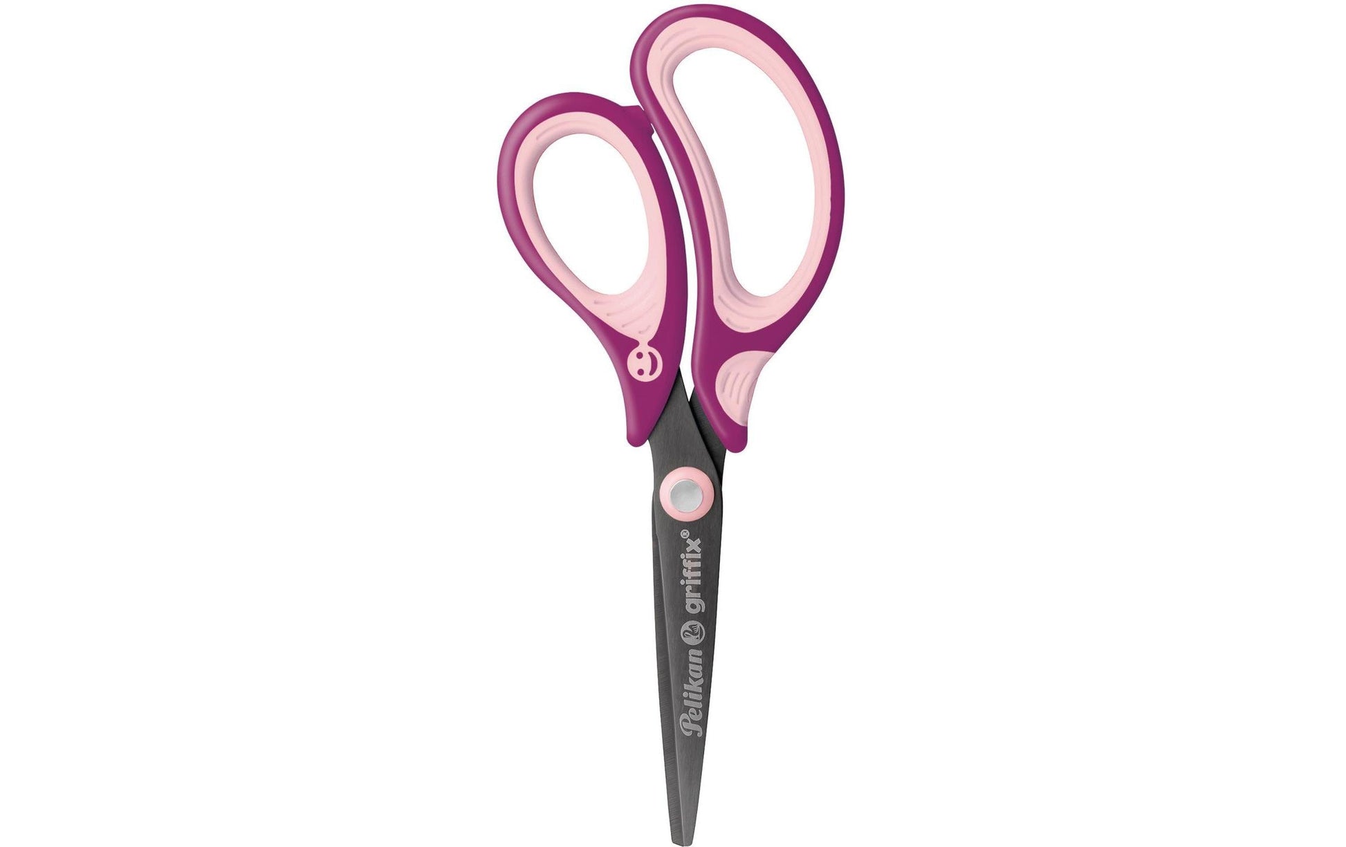 Pelikan Griffix Kinderschere 14,0 cm, spitz, für Rechtshänder – Metall, titanbeschichtet, Softgrip, Violett