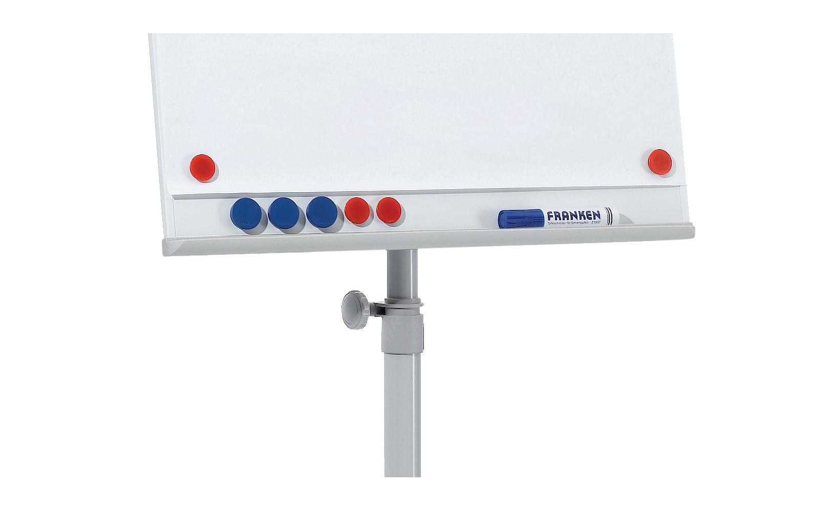 Franken Flipchart-Block X-tra Line Mobil – 68 × 105 cm, grau, weiss, Kunststoff