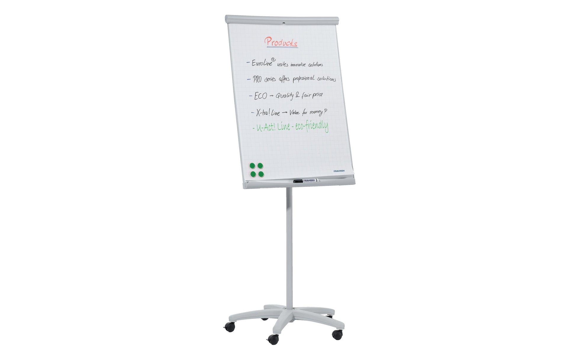 Franken Flipchart-Block U-Act Line Mobil – 70 × 100 cm, grau