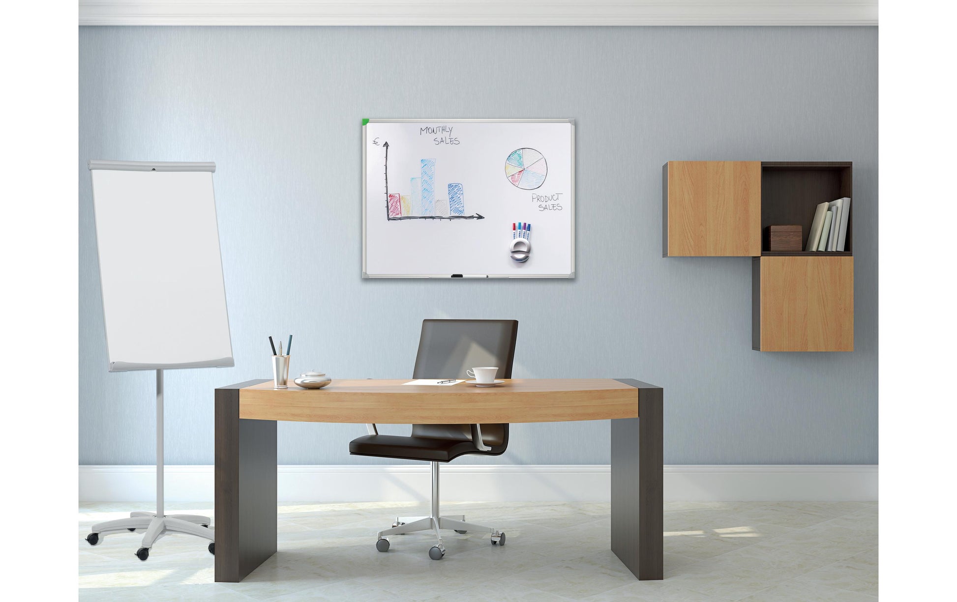 Franken Flipchart-Block U-Act Line Mobil – 70 × 100 cm, grau