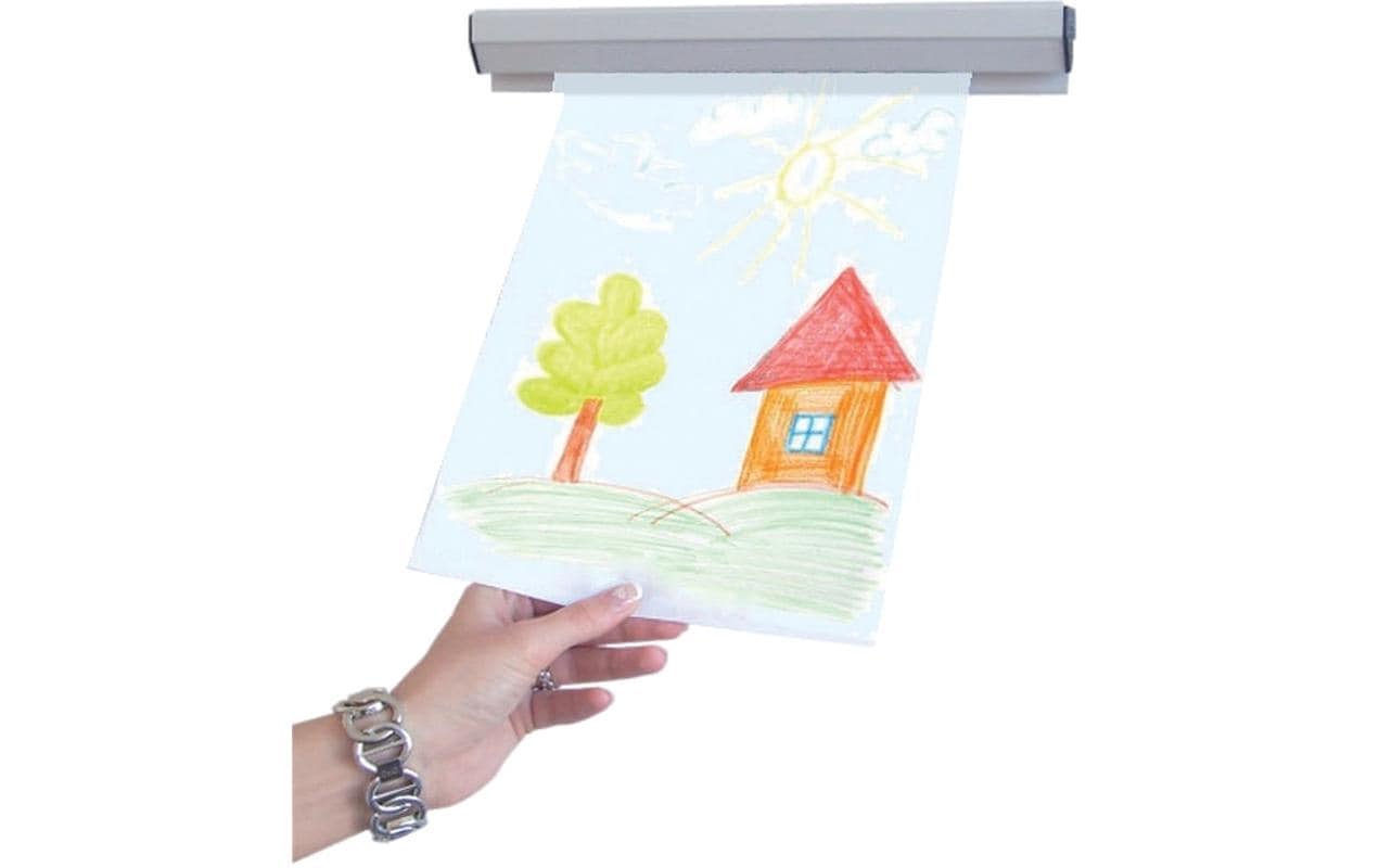 Franken Papierklemmschiene – Kunststoff, grau, 1000 × 40 mm