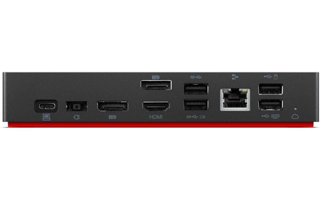 Lenovo Dockingstation – Thunderbolt 4, 2× DP, 1× HDMI, 4× USB-A, 1× USB-C, 100 W PD, GbE, für Windows