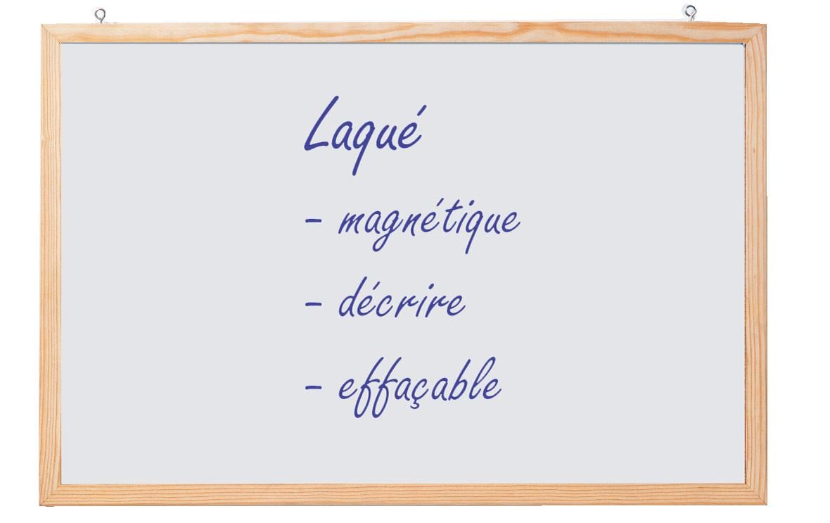 Franken Whiteboard – 100 × 60 cm, lackierter Stahl, Holzrahmen, Wandmontage – 1-teilig