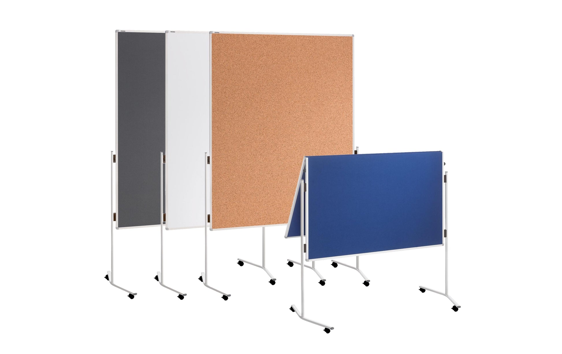 Franken Pinnwand – Filz, Alurahmen – 120 × 150 cm, Grau, ECO