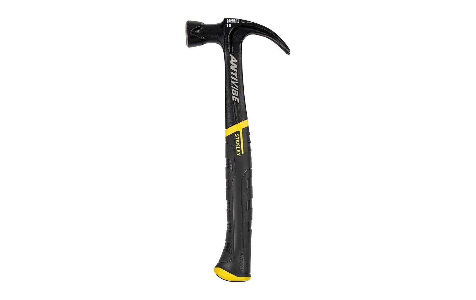 Stanley FatMax Klauenhammer AntiVibe – Kopfgewicht 453 g, Breite 130 mm – Gummigriff