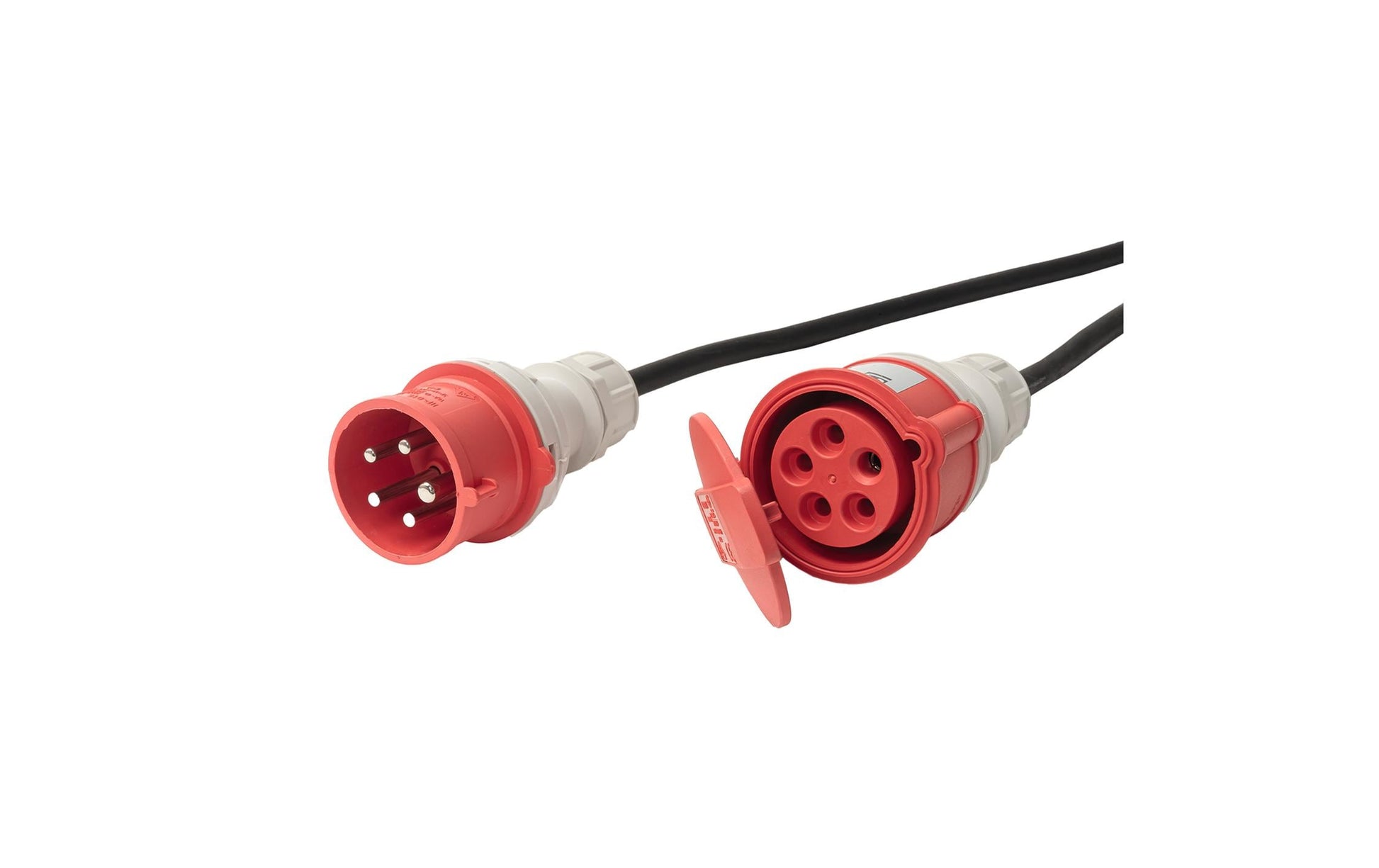 Steffen Industrie-Verlängerungskabel GdV – CEE16/5 – CEE16/5, 5 m / H07RN-F / 5 × 1,5 mm² / Schwarz