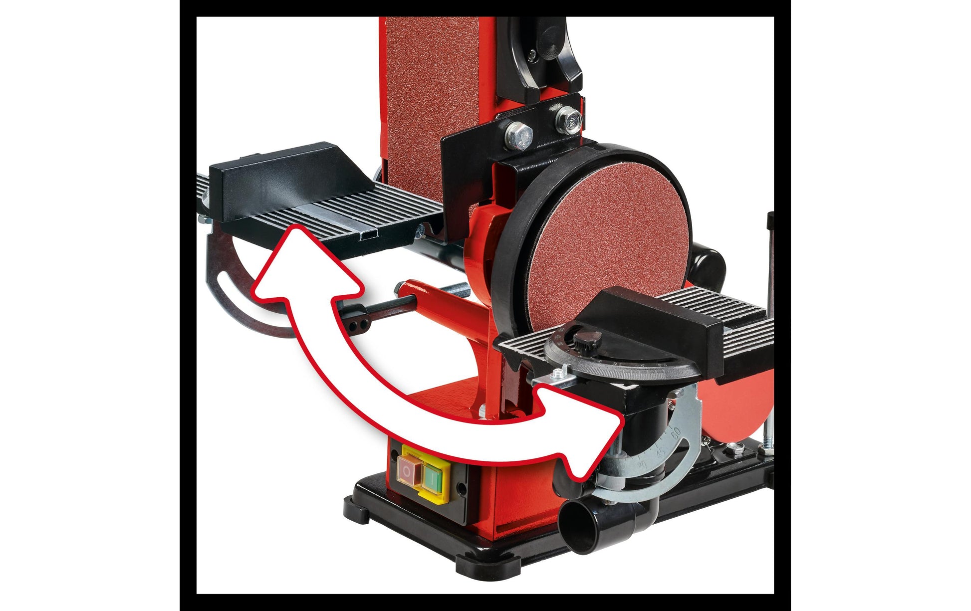 Einhell Stand-Band-Tellerschleifer TC-US380 – 300 W – Schleifteller, 100 × 914 mm