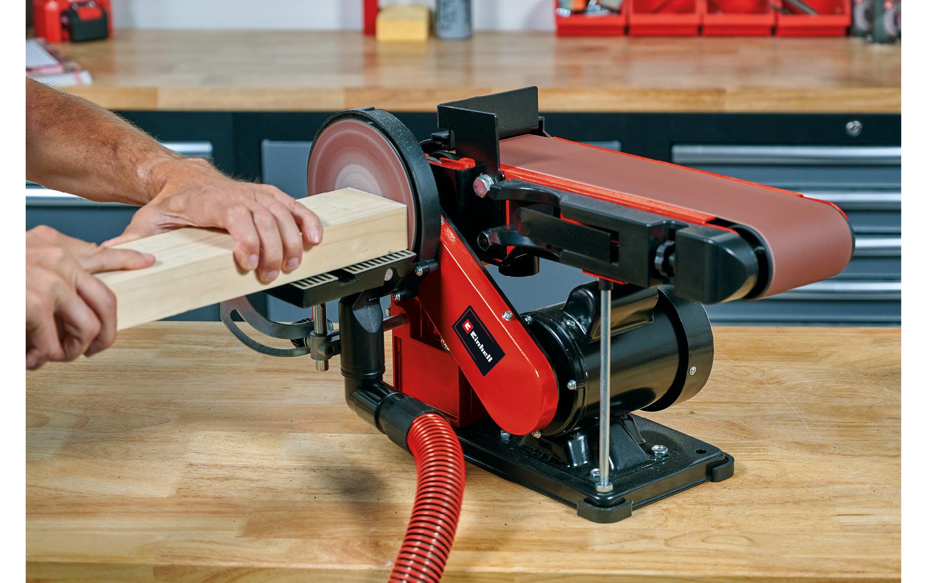 Einhell Stand-Band-Tellerschleifer TC-US380 – 300 W – Schleifteller, 100 × 914 mm