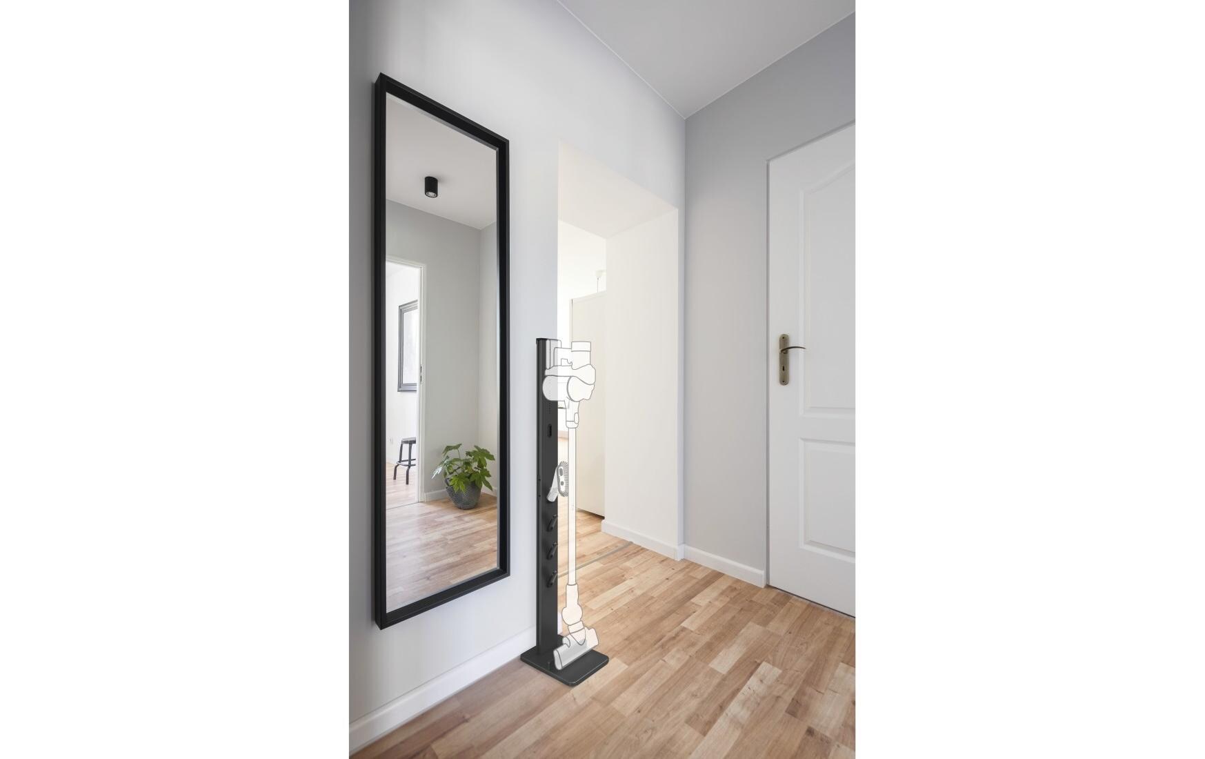 Xavax Andockstation – 22 × 29,5 × 128 cm, für Stabstaubsauger, Schwarz
