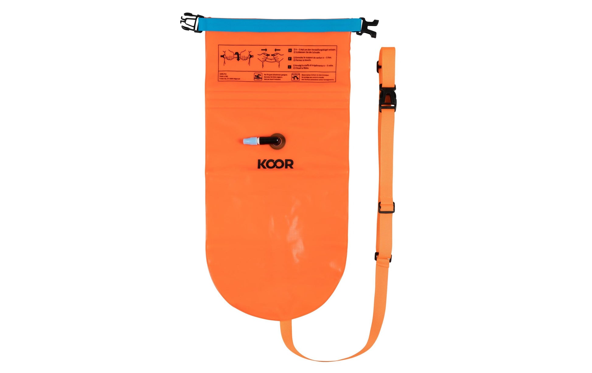 KOOR Schwimmboje – wasserfest – 15 l – orange – PVC