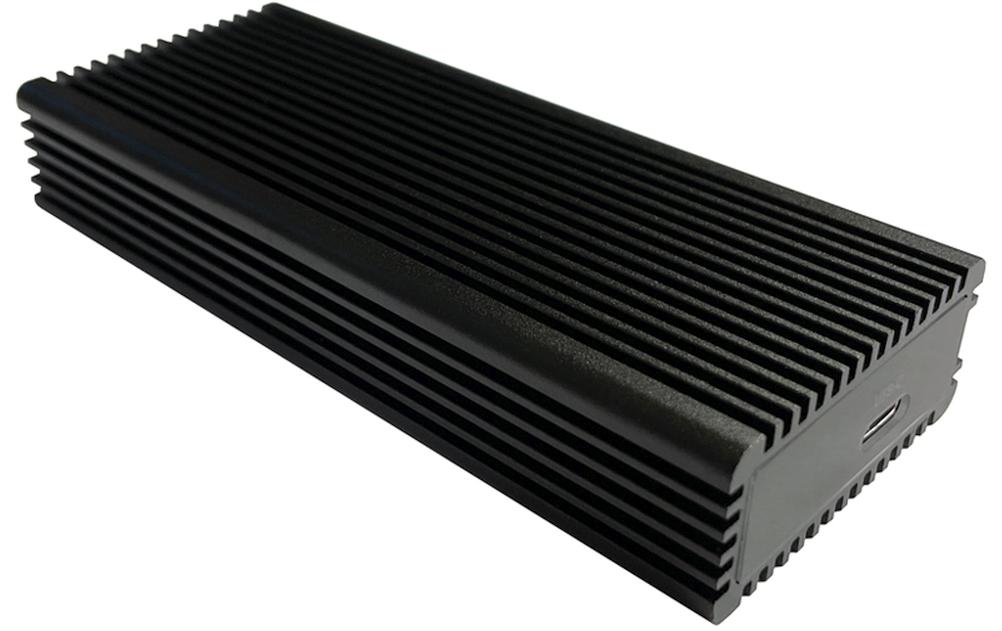 LC-Power LC-M2-C-MULTI-RGB – 1-Bay externes SSD-Gehäuse – USB 3,2 Gen 2 (10 Gbit/s), für M.2 NVMe/SATA