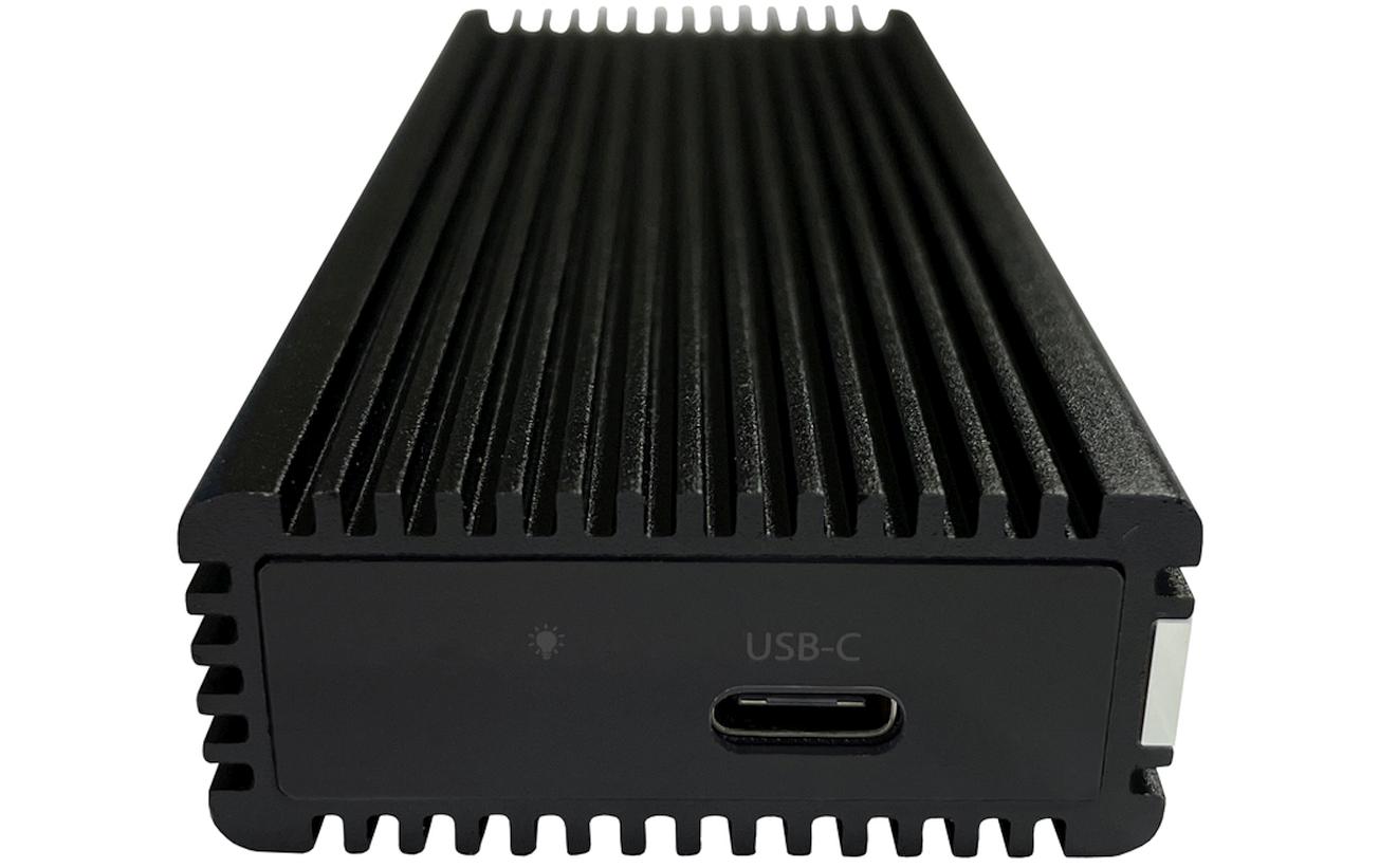 LC-Power LC-M2-C-MULTI-RGB – 1-Bay externes SSD-Gehäuse – USB 3,2 Gen 2 (10 Gbit/s), für M.2 NVMe/SATA