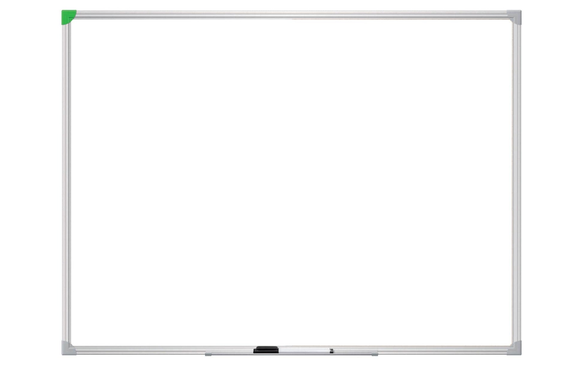 Franken Whiteboard – 80 × 60 cm, lackierter Stahl, magnetisch, Aluminiumrahmen, Wandmontage, inkl. Stiftablage
