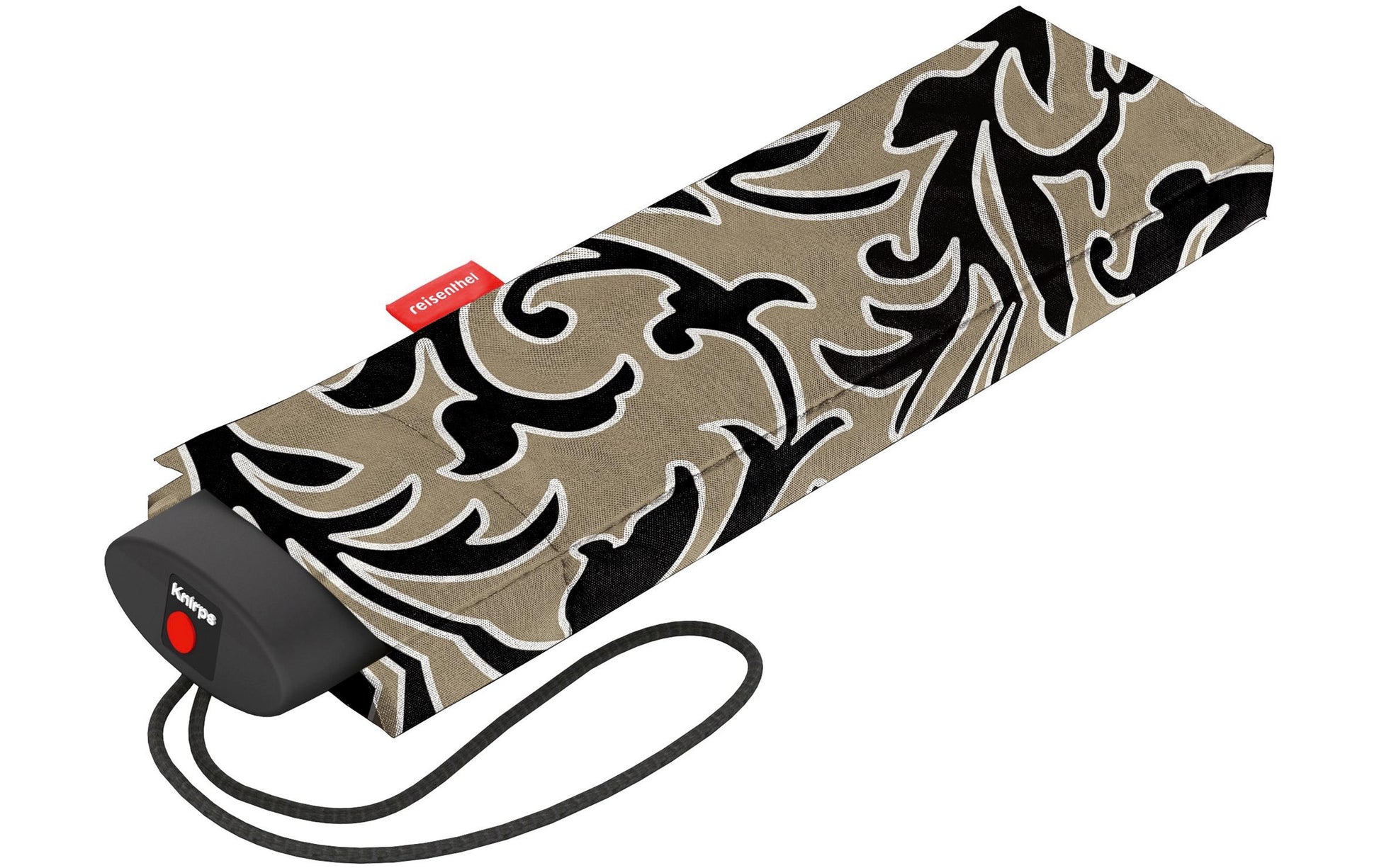 Reisenthel Taschenschirm pocket mini – Ø 97 cm, L 25 cm – schwarz Baroque Marble