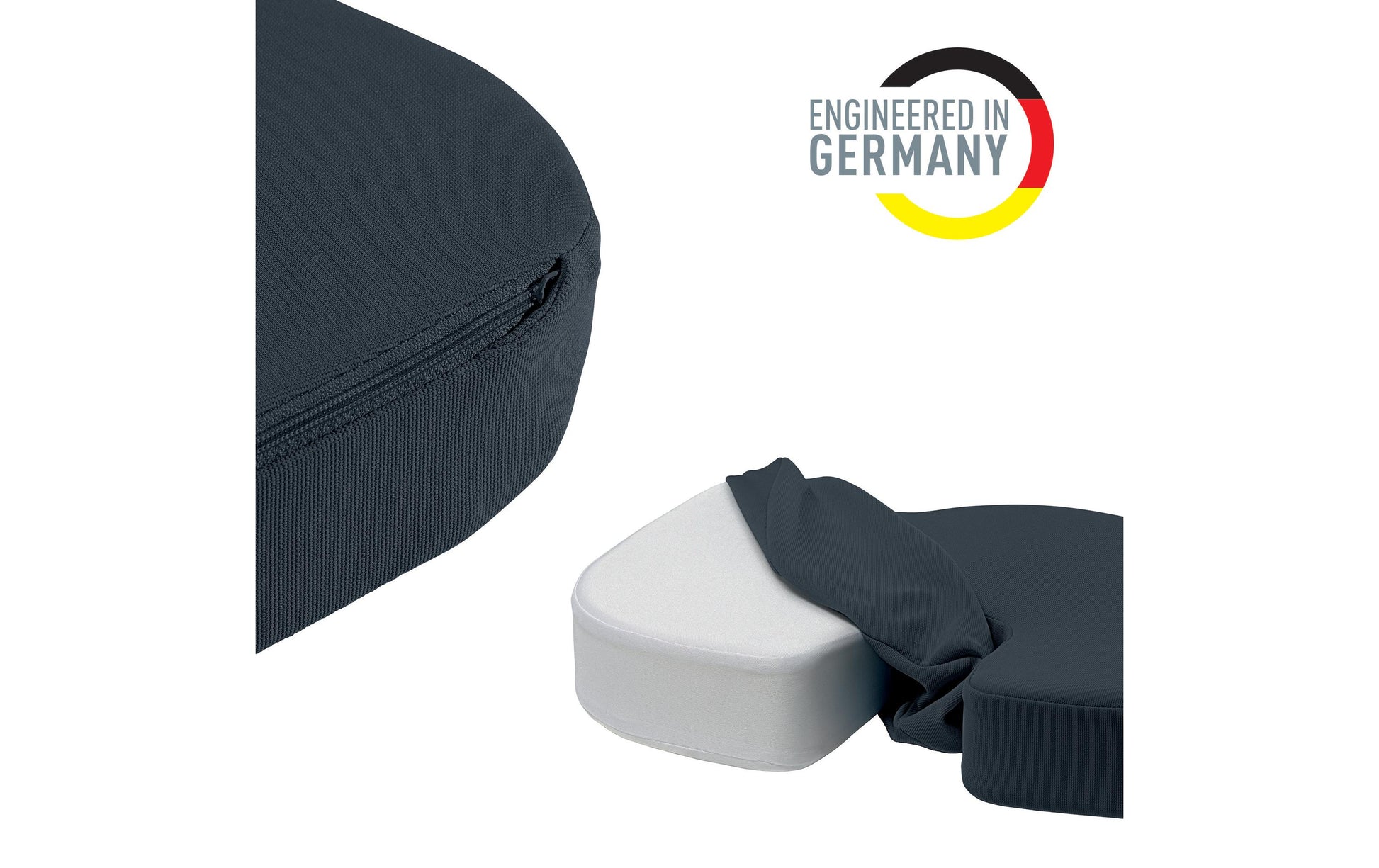 Leitz Ergo Cosy rechteckiges Kissen – 45,5 × 33,5 × 7,5 cm – Kunststoff, samtgrau