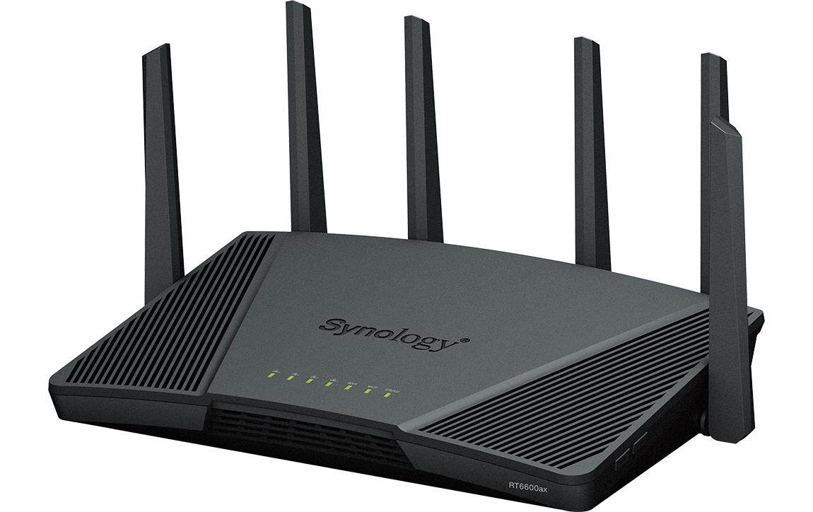 Synology RT6600ax – WLAN-Router – Wi-Fi 6E Tri-Band (2,4/5/5 GHz), 4,8 Gbit/s, 2.5GbE