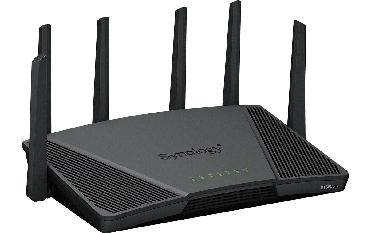 Synology RT6600ax – WLAN-Router – Wi-Fi 6E Tri-Band (2,4/5/5 GHz), 4,8 Gbit/s, 2.5GbE
