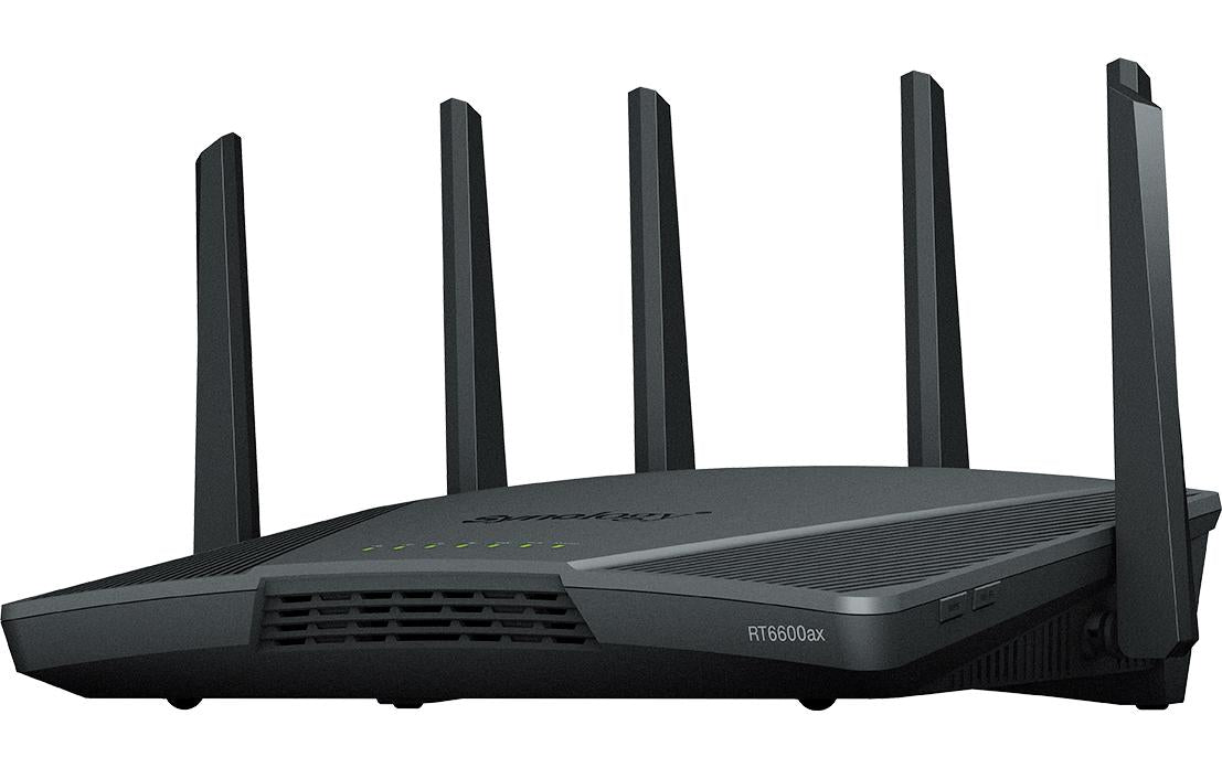 Synology RT6600ax – WLAN-Router – Wi-Fi 6E Tri-Band (2,4/5/5 GHz), 4,8 Gbit/s, 2.5GbE