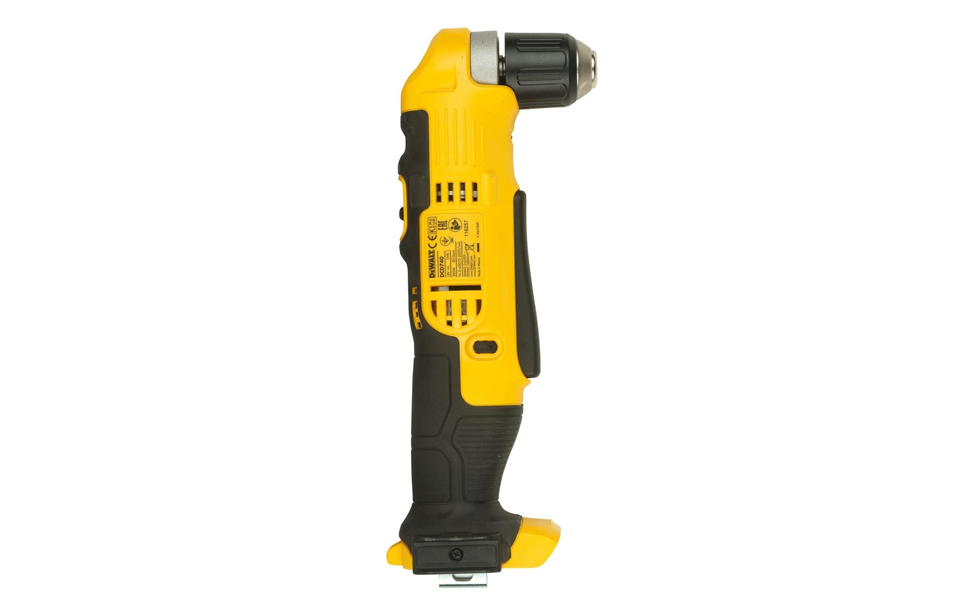 DeWalt Akku-Winkelbohrmaschine DCD740NT – 18 V (XR) – Schnellspannbohrfutter – Koffer – Solo