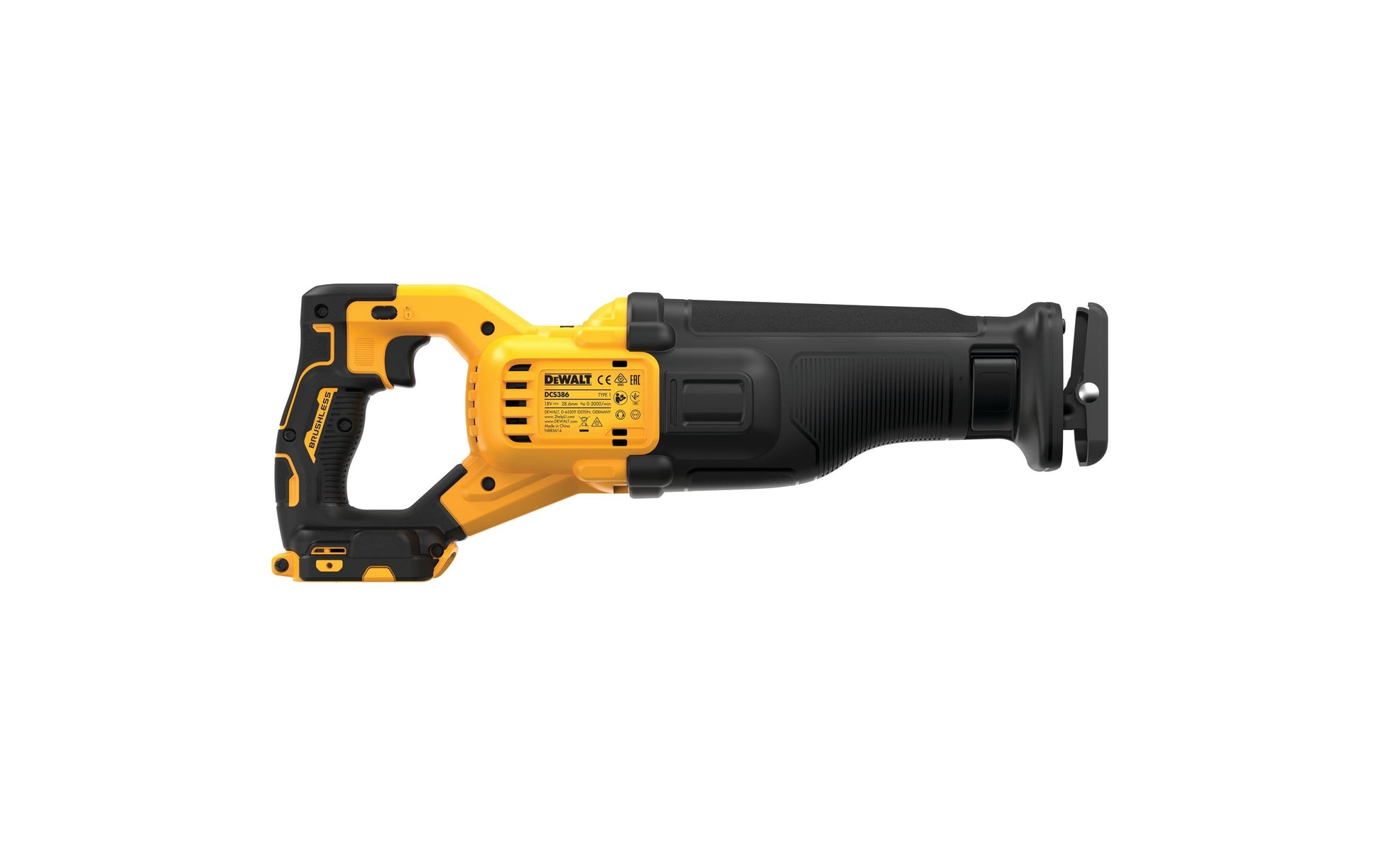 DeWalt DCS386NT Akku-Säbelsäge – 18 V – Schnellwechsel-System – Solo, Koffer – XR