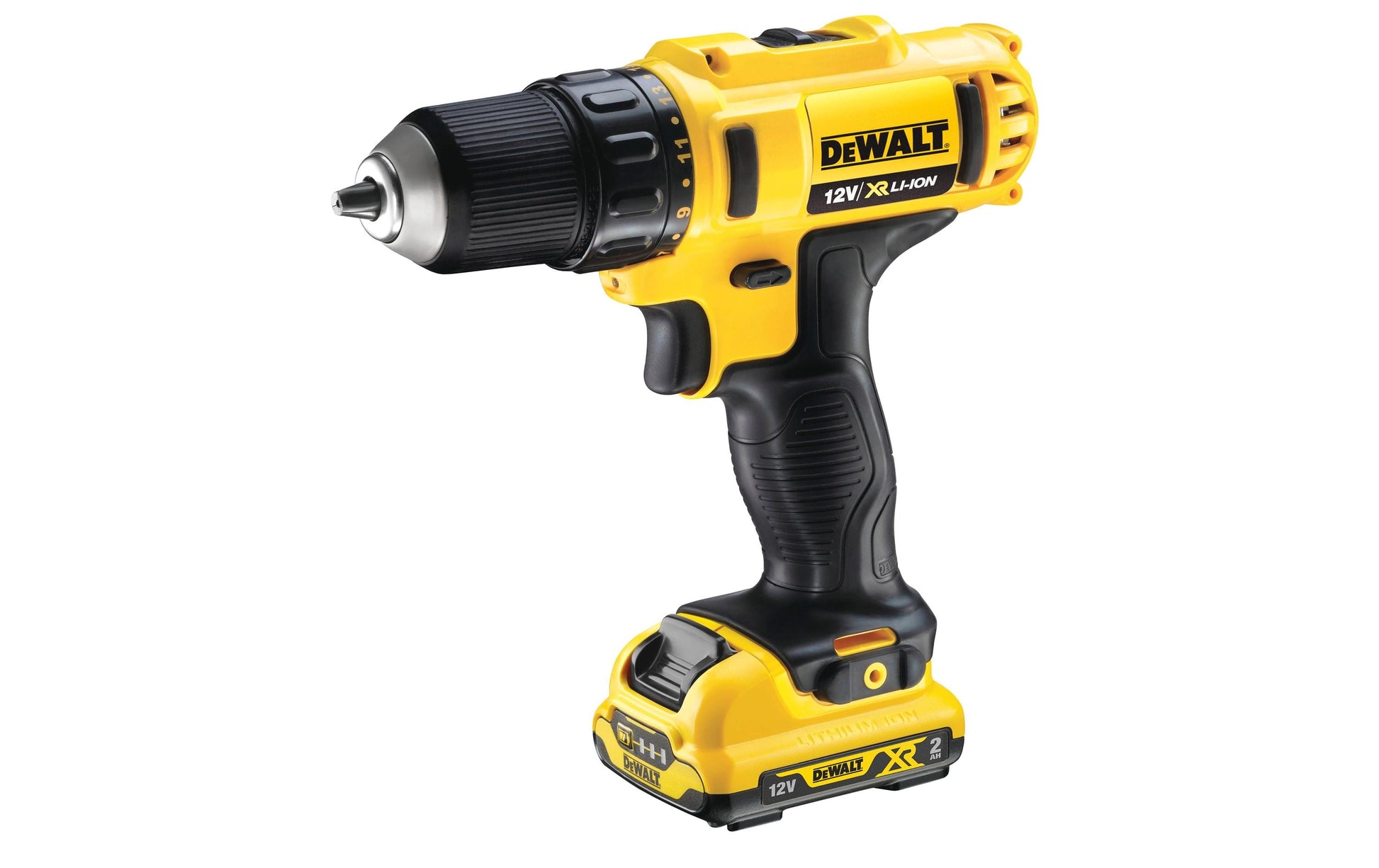 DeWalt Akku-Bohrschrauber DCD710D2 – 10,8 V (XR) – Schnellspannbohrfutter – 24 Nm – mit Akku & Ladegerät