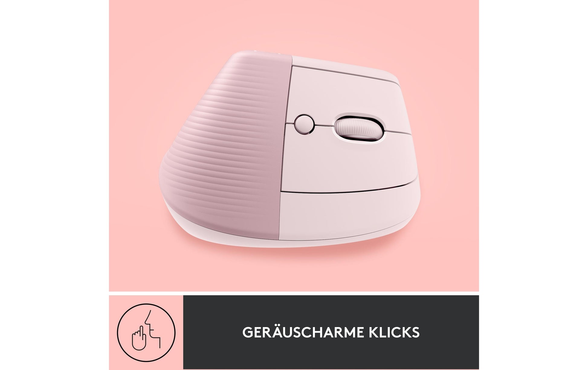 Logitech Lift Rose/Dark Rose (EMEA) Ergonomische Maus
