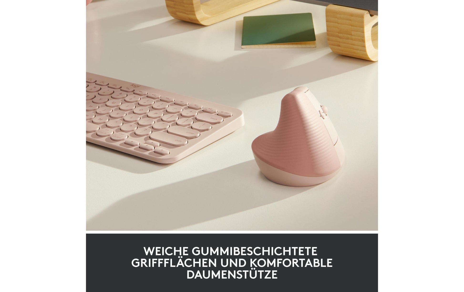 Logitech Lift Rose/Dark Rose (EMEA) Ergonomische Maus