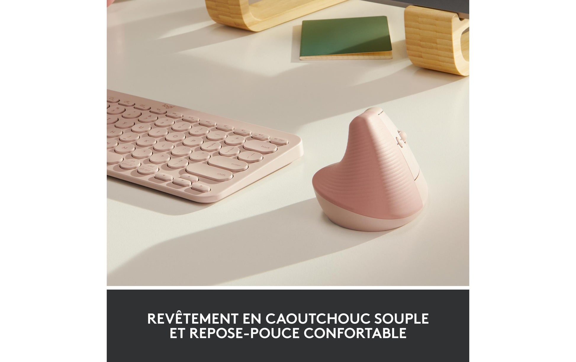 Logitech Lift Rose/Dark Rose (EMEA) Ergonomische Maus