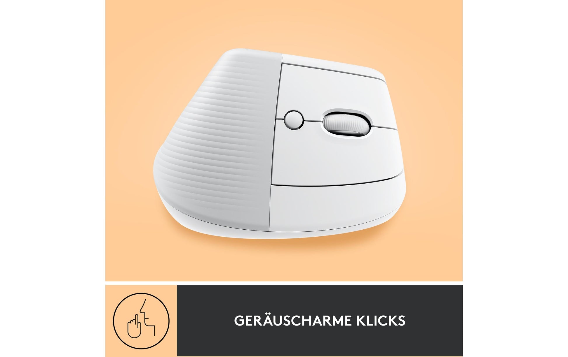 Logitech LIFT Maus – weiss/hellgrau
