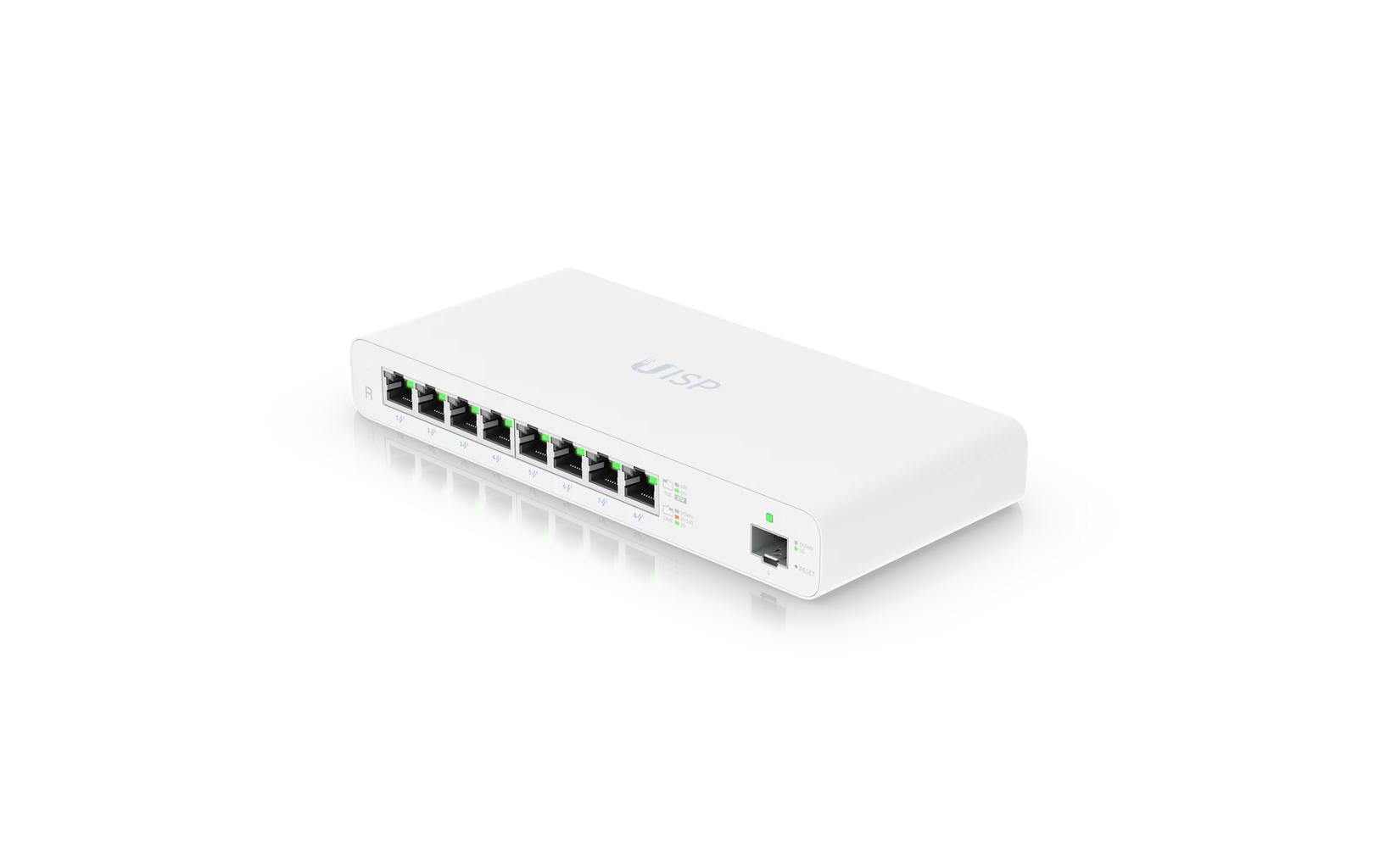 Ubiquiti UISP Router – Enterprise-Router, 8x RJ-45 (Gigabit, PoE), 1x SFP (WAN)
