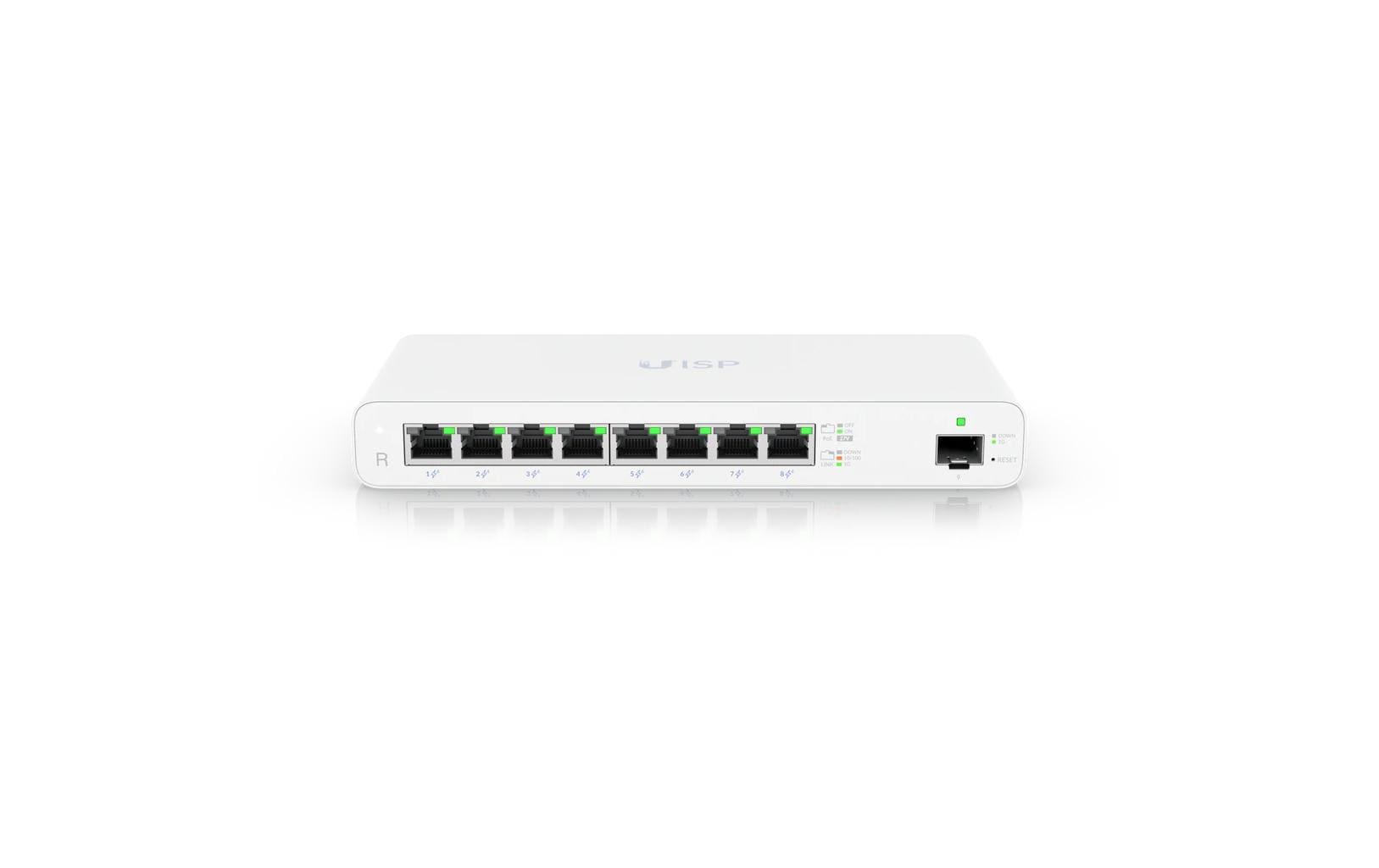 Ubiquiti UISP Router – Enterprise-Router, 8x RJ-45 (Gigabit, PoE), 1x SFP (WAN)