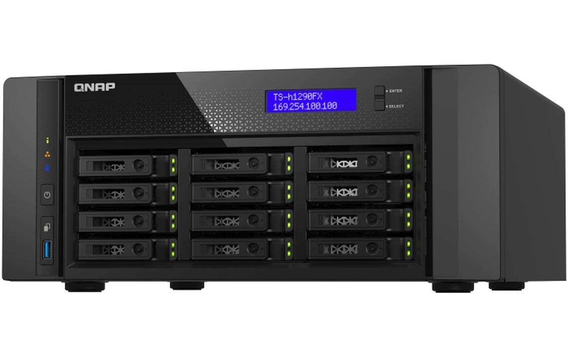 QNAP TS-h1290FX-7302P-128G – 12 Einschübe, U.2 NVMe