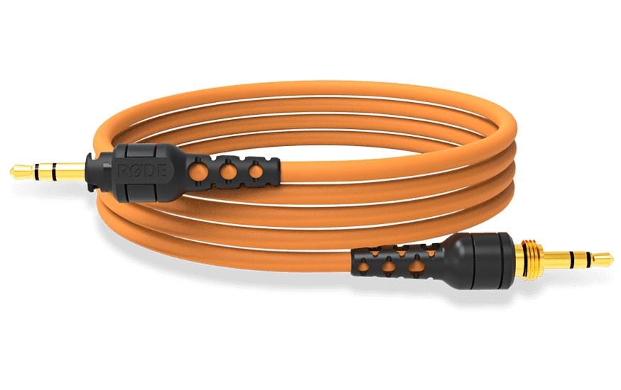 RØDE 3,5-mm-Klinkenkabel – Stecker zu Stecker – 1,2 m, Orange, für NTH-100