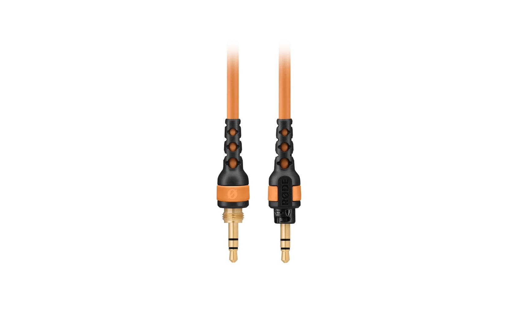 RØDE 3,5-mm-Klinkenkabel – Stecker zu Stecker – 1,2 m, Orange, für NTH-100