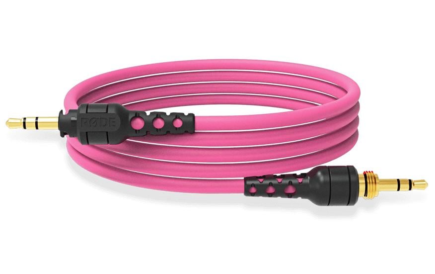 RØDE NTH-Cable12 – Adapterkabel – für NTH-100 – 3,5 mm Klinke auf 3,5 mm Klinke – 1,2 m – Rosa