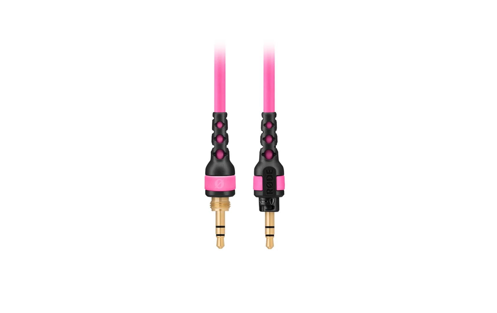 RØDE 3,5-mm-Klinkenkabel – Stecker zu Stecker – 2,4 m, 3-polig (TRS), Pink, für NTH-100