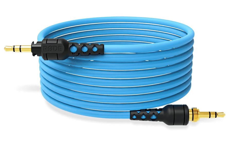 RØDE NTH-Cable24 – Adapterkabel – 3,5 mm TRS auf 3,5 mm TRRS – 2,4 m – Blau