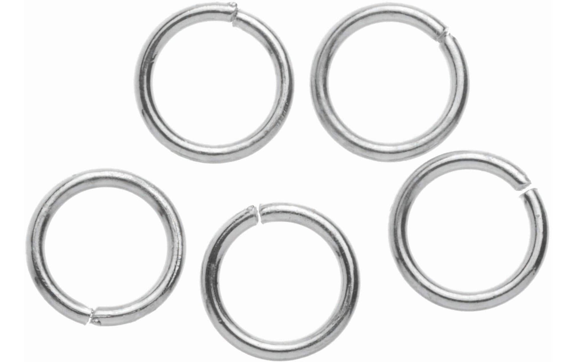 GLOREX Zwischenringe, Metall, Silber, Ø 8 mm, Breite 5,7 mm, Höhe 0,2 mm