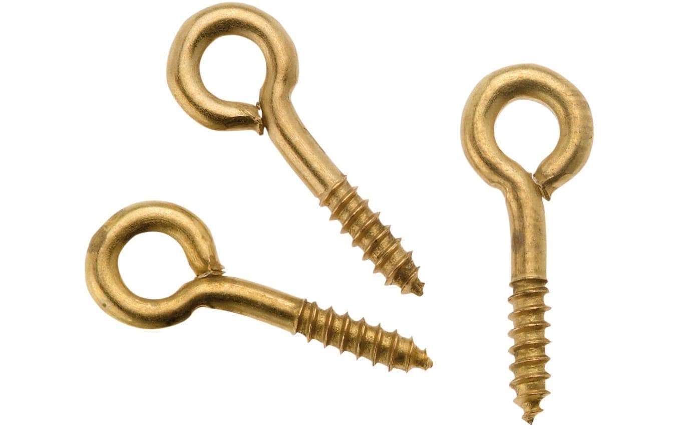 GLOREX Ringschrauben, vermessingt, geschlossen, 8 × 3 mm, Set à 24 Stk