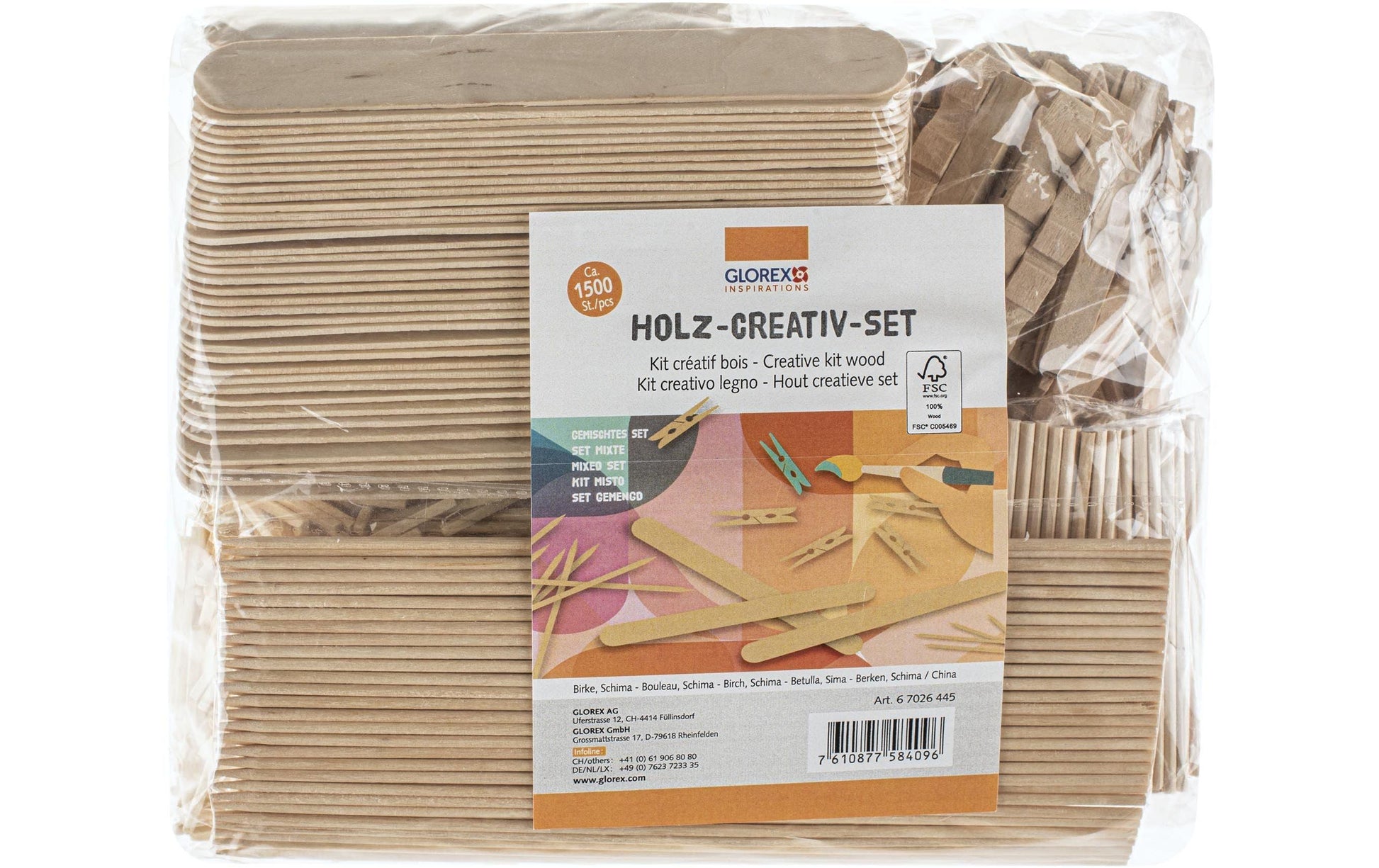 GLOREX Holz-Creativ-Set – 1500-teilig