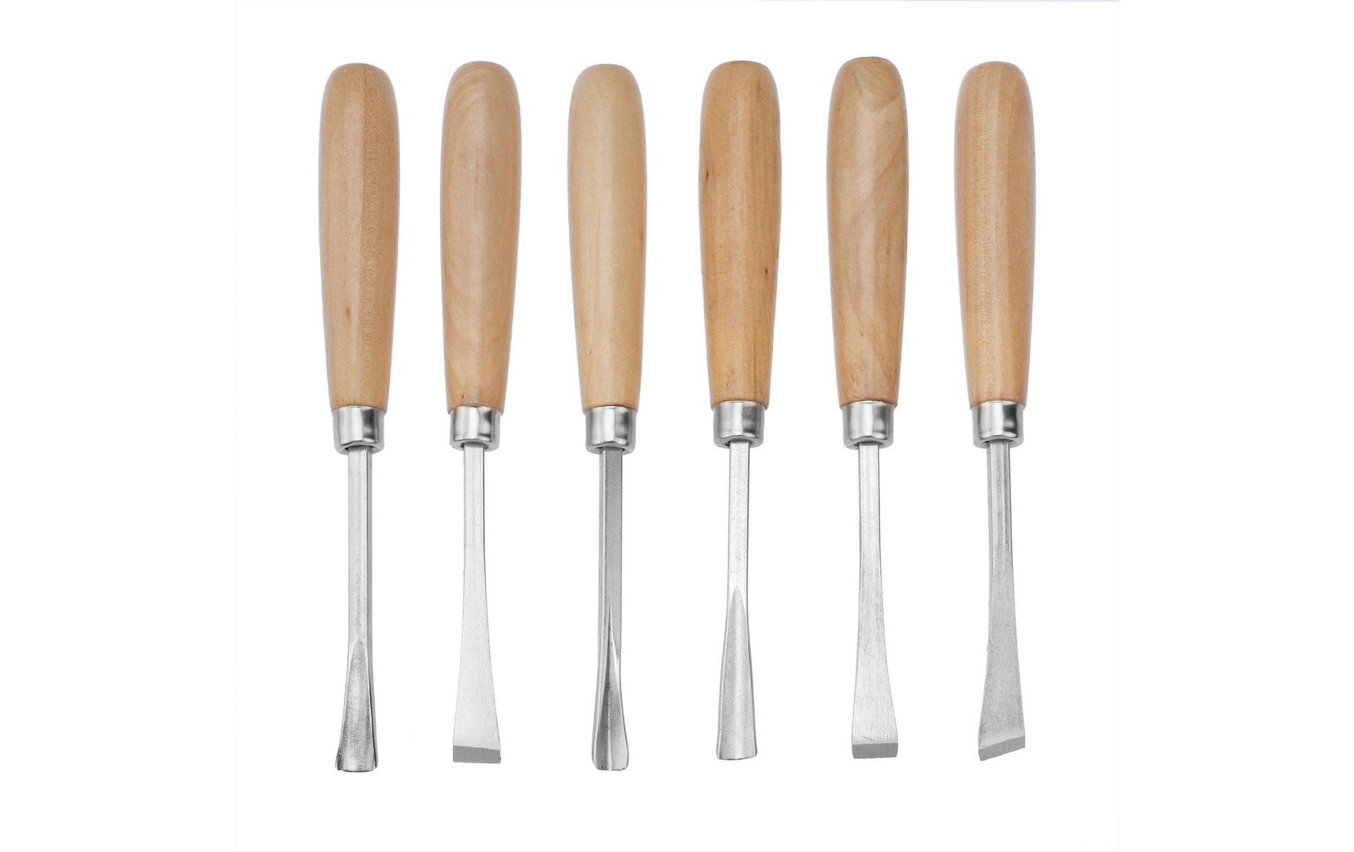 Glorex Tranchiermesser Set – 6-teilig, Holzgriff, Tragetasche