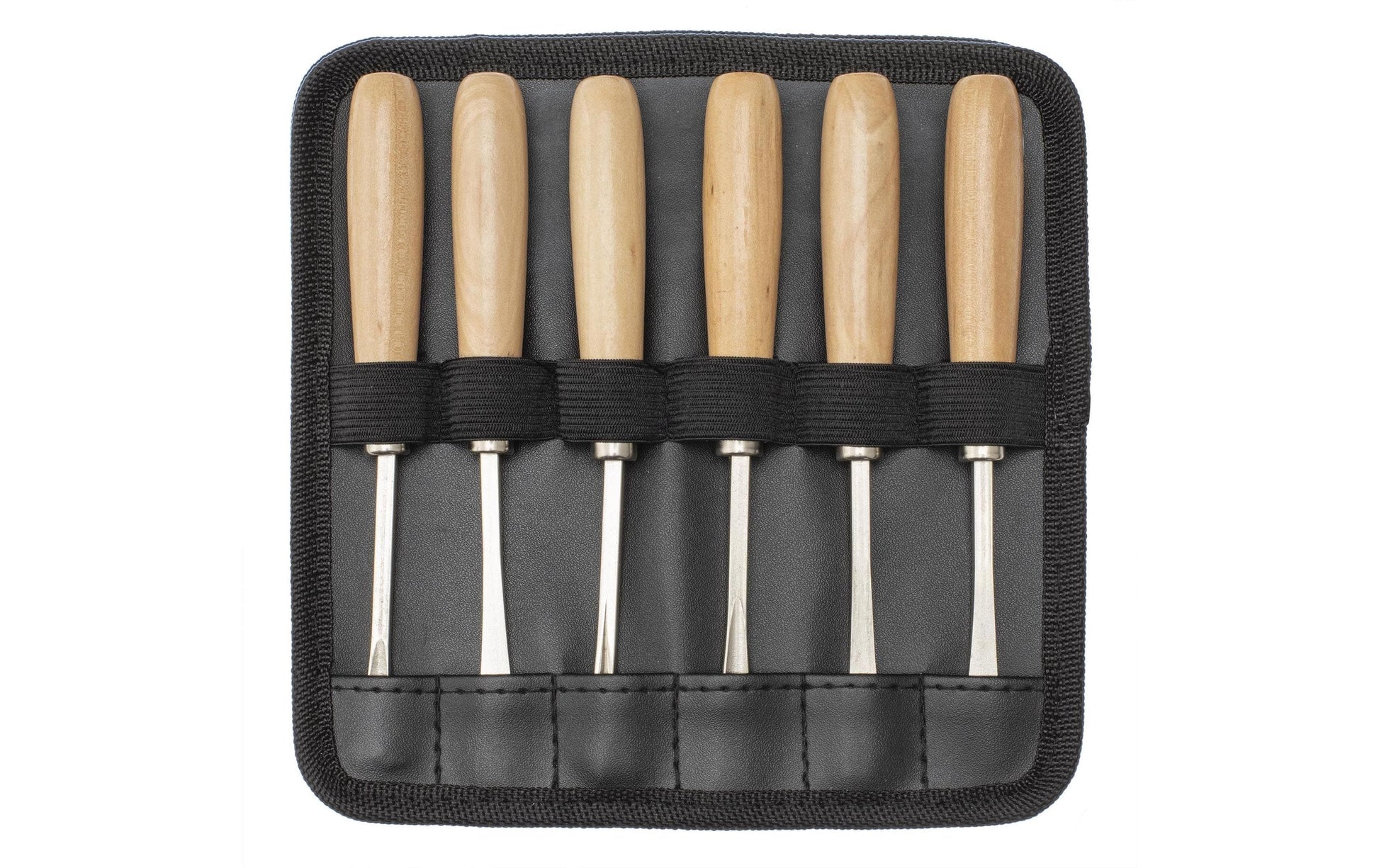 Glorex Tranchiermesser Set – 6-teilig, Holzgriff, Tragetasche