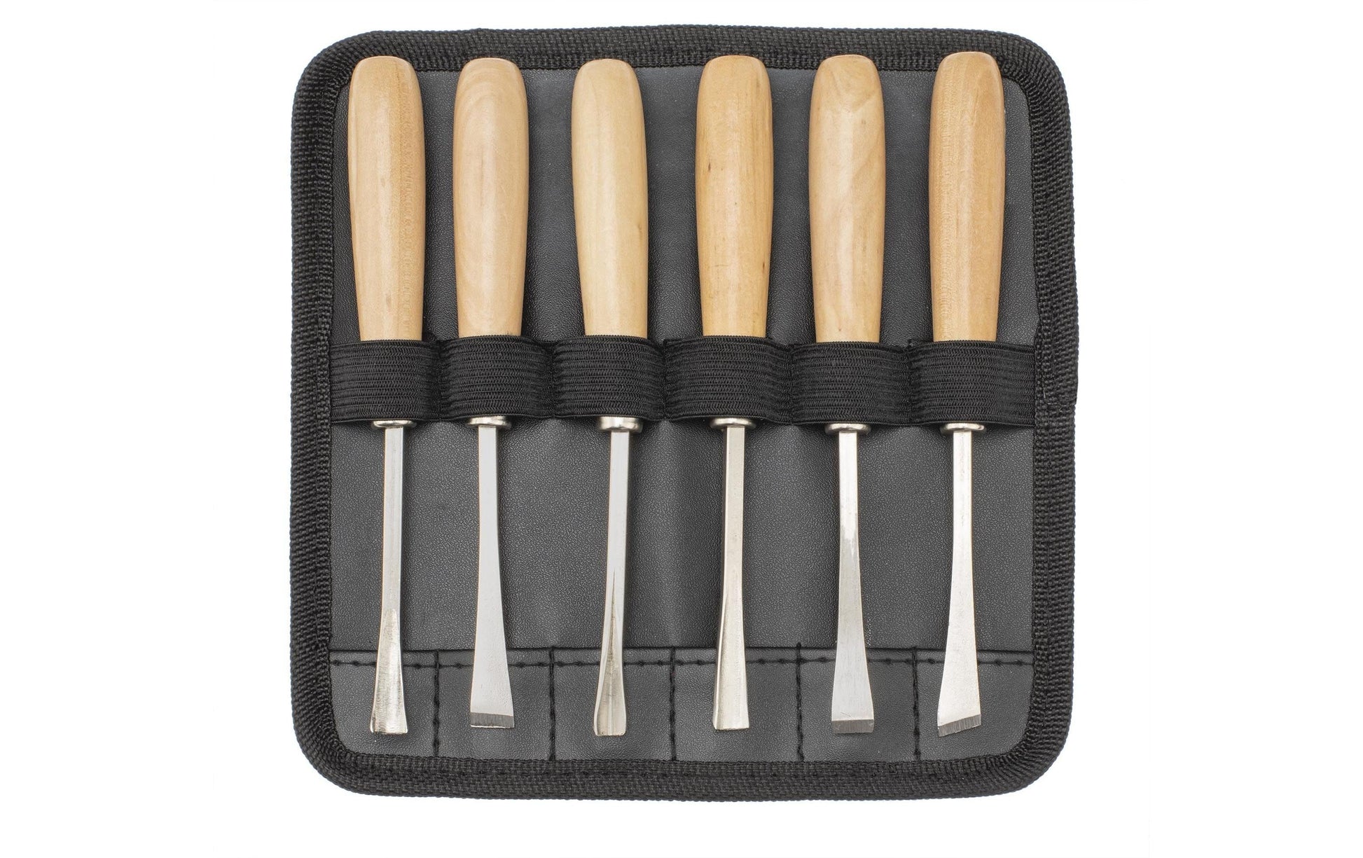 Glorex Tranchiermesser Set – 6-teilig, Holzgriff, Tragetasche