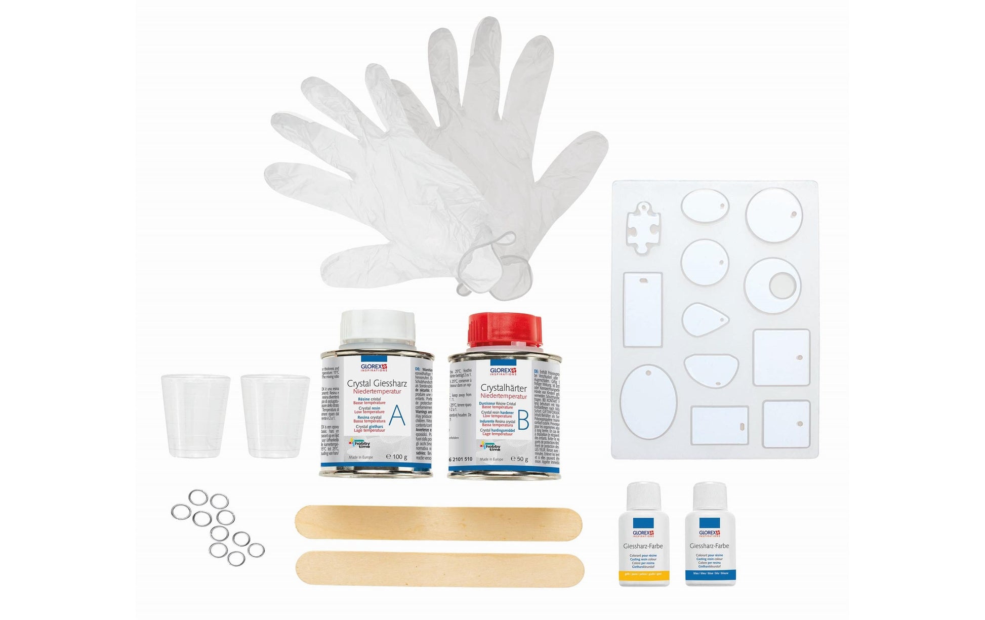 Glorex Crystal-Giessharz Starter-Set – 31 g, Komplettset, 1 Stück