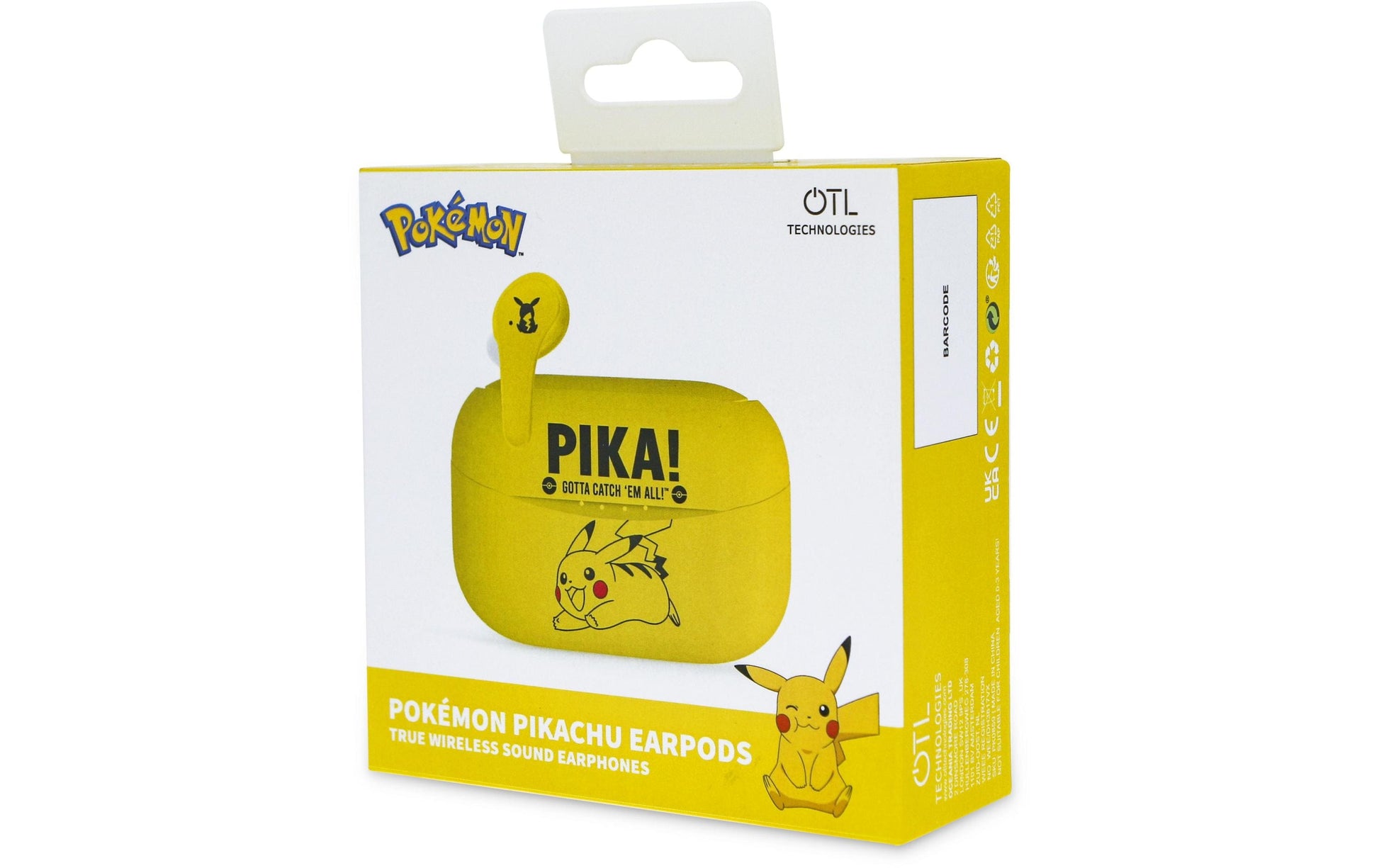 OTL Technologies Pokémon Pikachu TWS In-Ear Kinderkopfhörer – Stereo, TWS, mit Ladecase, Gelb, BT 5.0