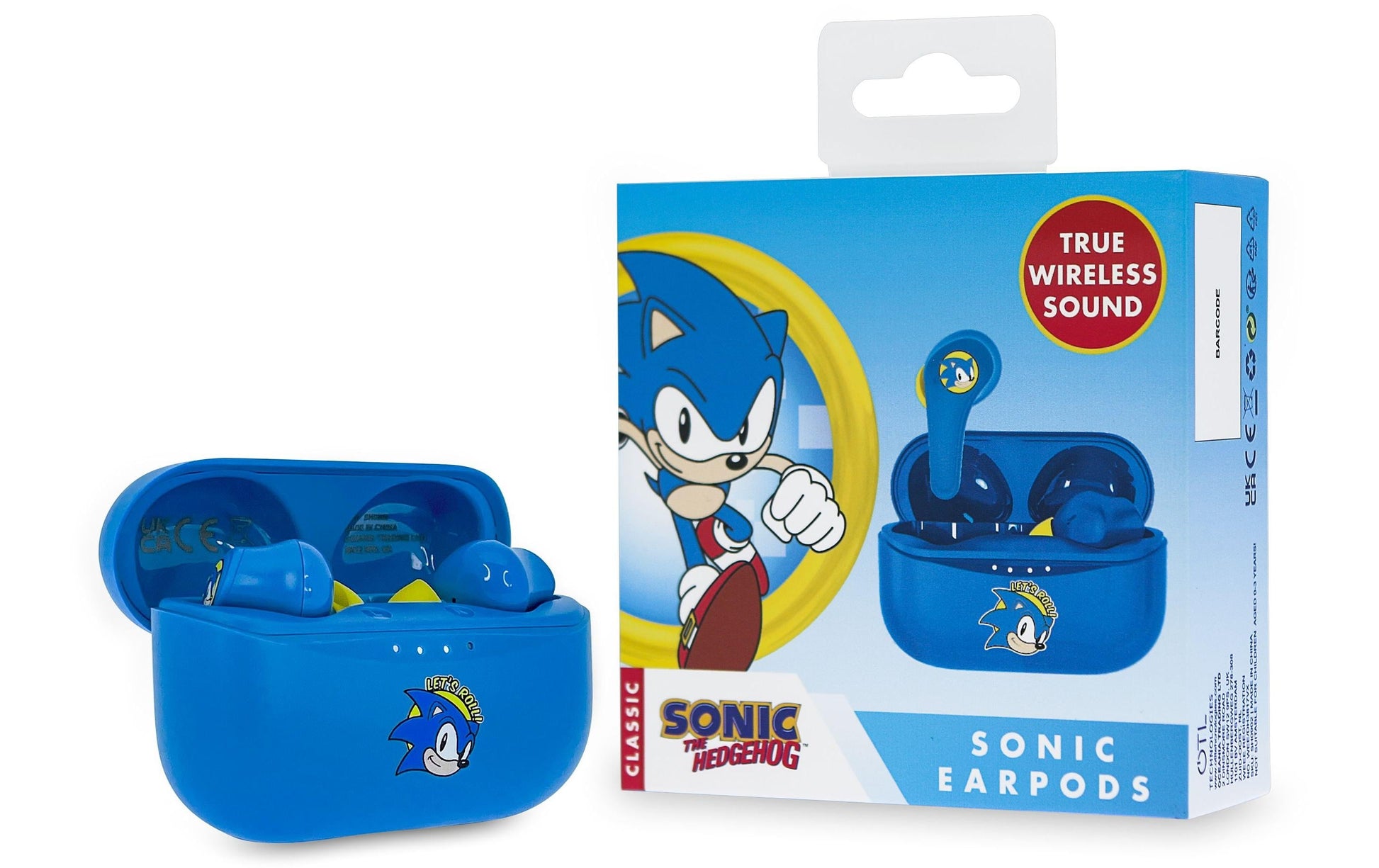 OTL Technologies OTL SEGA Sonic the Hedgehog TWS Earpods – True Wireless In-Ear Kopfhörer – Bluetooth 5.0 – Blau – bis 6 h