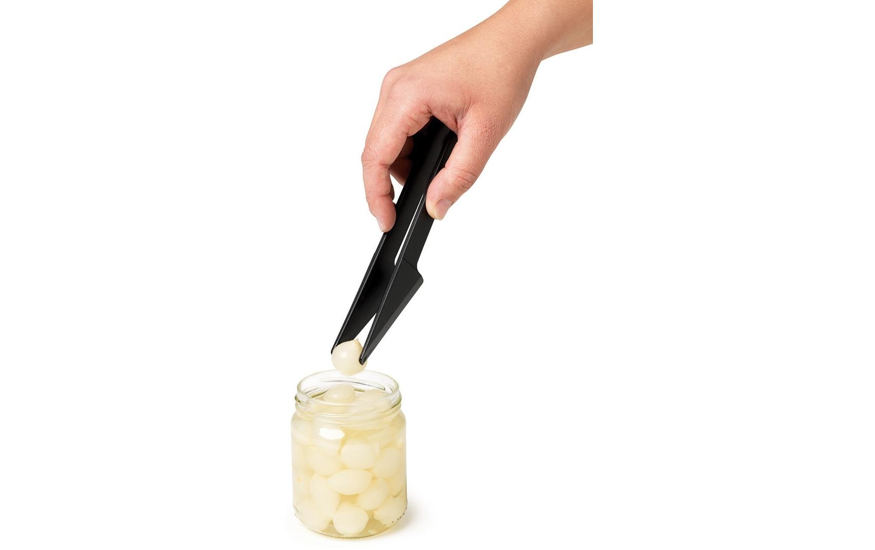Stöckli Raclette-Zange, 2 Stk., 18 cm, Silikon, Schwarz, Hitzebeständig