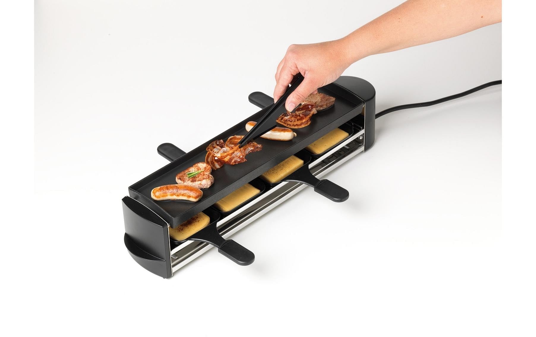 Stöckli Raclette-Zange, 2 Stk., 18 cm, Silikon, Schwarz, Hitzebeständig