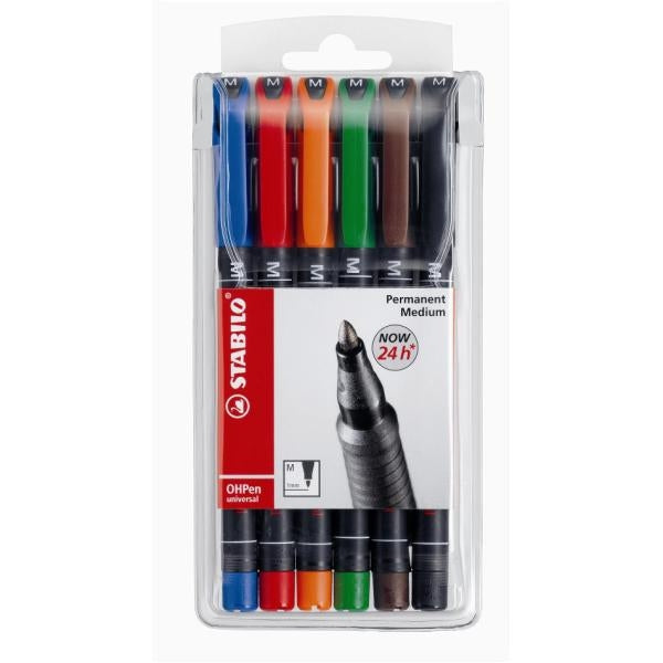 Stabilo Permanent-Marker – sortiert, 6er